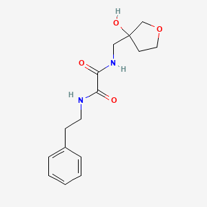 molecular formula C15H20N2O4 B2460699 N1-((3-hydroxytetrahydrofuran-3-yl)methyl)-N2-phenethyloxalamide CAS No. 2034304-51-1