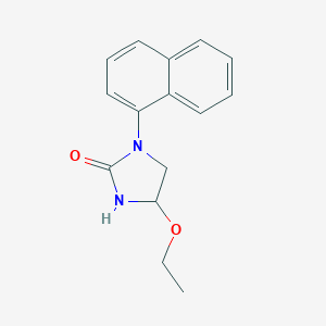 molecular formula C15H16N2O2 B024607 2-Imidazolidinone, 4-ethoxy-1-(1-naphthyl)- CAS No. 101564-86-7
