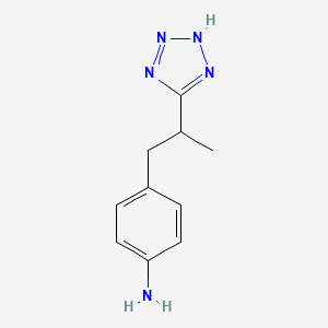 molecular formula C10H13N5 B2460700 4-[2-(2H-Tetrazol-5-yl)propyl]aniline CAS No. 1368966-63-5