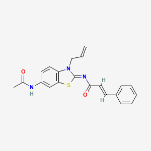 molecular formula C21H19N3O2S B2460702 (Z)-N-(6-acetamido-3-allylbenzo[d]thiazol-2(3H)-ylidene)cinnamamide CAS No. 865180-50-3