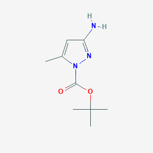 molecular formula C9H15N3O2 B2460705 tert-Butyl 3-amino-5-methyl-1H-pyrazole-1-carboxylate CAS No. 578008-32-9