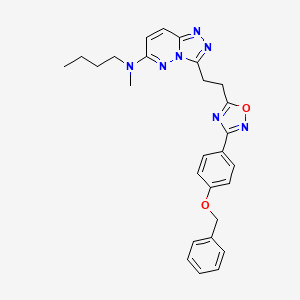 B2460770 3-(2-(3-(4-(benzyloxy)phenyl)-1,2,4-oxadiazol-5-yl)ethyl)-N-butyl-N-methyl-[1,2,4]triazolo[4,3-b]pyridazin-6-amine CAS No. 1116050-23-7
