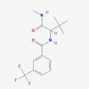 molecular formula C15H19F3N2O2 B2460772 N,3,3-trimethyl-2-{[3-(trifluoromethyl)phenyl]formamido}butanamide CAS No. 318498-20-3