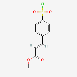 molecular formula C10H9ClO4S B2460792 methyl (2E)-3-[4-(chlorosulfonyl)phenyl]prop-2-enoate CAS No. 1133001-67-8