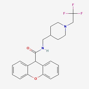 molecular formula C22H23F3N2O2 B2460821 N-{[1-(2,2,2-trifluoroethyl)piperidin-4-yl]methyl}-9H-xanthene-9-carboxamide CAS No. 2309552-85-8