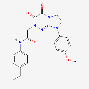 molecular formula C22H23N5O4 B2460838 N-(4-ethylphenyl)-2-(8-(4-methoxyphenyl)-3,4-dioxo-3,4,7,8-tetrahydroimidazo[2,1-c][1,2,4]triazin-2(6H)-yl)acetamide CAS No. 941890-22-8
