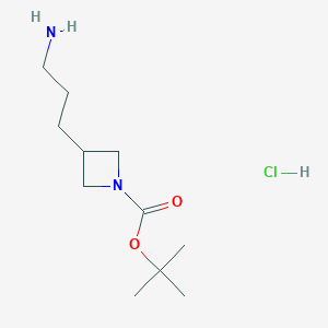 B2460843 Tert-butyl 3-(3-aminopropyl)azetidine-1-carboxylate;hydrochloride CAS No. 2361636-54-4