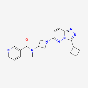 molecular formula C19H21N7O B2460855 N-(1-(3-cyclobutyl-[1,2,4]triazolo[4,3-b]pyridazin-6-yl)azetidin-3-yl)-N-methylnicotinamide CAS No. 2320217-05-6