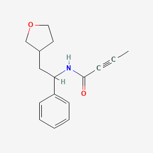 molecular formula C16H19NO2 B2460953 N-[2-(Oxolan-3-yl)-1-phenylethyl]but-2-ynamide CAS No. 2411264-59-8