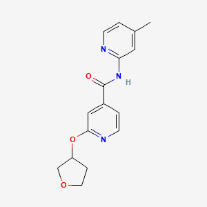 molecular formula C16H17N3O3 B2460955 N-(4-methylpyridin-2-yl)-2-(oxolan-3-yloxy)pyridine-4-carboxamide CAS No. 1904218-57-0
