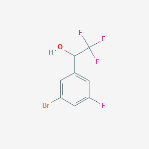 molecular formula C8H5BrF4O B2460972 1-(3-Bromo-5-fluorophenyl)-2,2,2-trifluoroethan-1-OL CAS No. 1613518-87-8