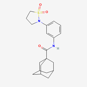 molecular formula C20H26N2O3S B2461000 N-[3-(1,1-dioxo-1lambda6,2-thiazolidin-2-yl)phenyl]adamantane-1-carboxamide CAS No. 946338-62-1