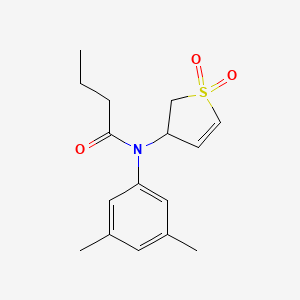molecular formula C16H21NO3S B2461002 N-(3,5-dimethylphenyl)-N-(1,1-dioxido-2,3-dihydrothiophen-3-yl)butyramide CAS No. 863445-84-5