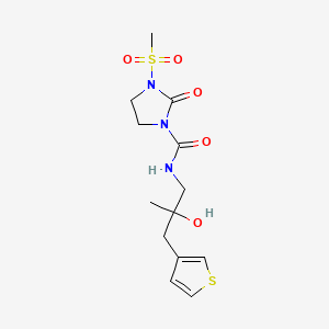 N-[2-hydroxy-2-methyl-3-(thiophen-3-yl)propyl]-3-methanesulfonyl-2-oxoimidazolidine-1-carboxamide