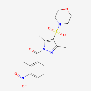 (3,5-dimethyl-4-(morpholinosulfonyl)-1H-pyrazol-1-yl)(2-methyl-3-nitrophenyl)methanone