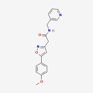 2-(5-(4-methoxyphenyl)isoxazol-3-yl)-N-(pyridin-3-ylmethyl)acetamide