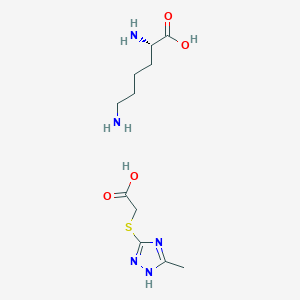 (2S)-2,6-Diaminohexanoic acid, 2-[(5-methyl-1H-1,2,4-triazol-3-yl)sulfanyl]acetic acid