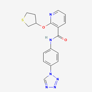 N-(4-(1H-tetrazol-1-yl)phenyl)-2-((tetrahydrothiophen-3-yl)oxy)nicotinamide