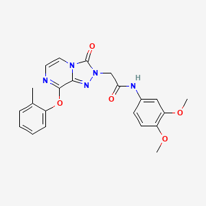 molecular formula C22H21N5O5 B2461026 N-(3,4-dimethoxyphenyl)-2-[8-(2-methylphenoxy)-3-oxo-2H,3H-[1,2,4]triazolo[4,3-a]pyrazin-2-yl]acetamide CAS No. 1251600-52-8
