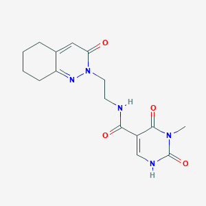 3-methyl-2,4-dioxo-N-(2-(3-oxo-5,6,7,8-tetrahydrocinnolin-2(3H)-yl)ethyl)-1,2,3,4-tetrahydropyrimidine-5-carboxamide