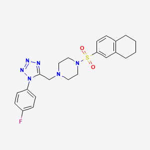 1-((1-(4-fluorophenyl)-1H-tetrazol-5-yl)methyl)-4-((5,6,7,8-tetrahydronaphthalen-2-yl)sulfonyl)piperazine