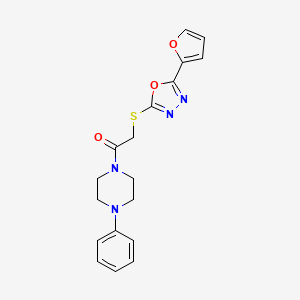 1-({[5-(2-Furyl)-1,3,4-oxadiazol-2-yl]thio}acetyl)-4-phenylpiperazine