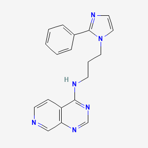 molecular formula C19H18N6 B2461041 N-[3-(2-phenyl-1H-imidazol-1-yl)propyl]pyrido[3,4-d]pyrimidin-4-amine CAS No. 2380010-44-4