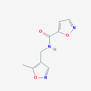 molecular formula C9H9N3O3 B2461046 N-[(5-methyl-1,2-oxazol-4-yl)methyl]-1,2-oxazole-5-carboxamide CAS No. 2034245-34-4