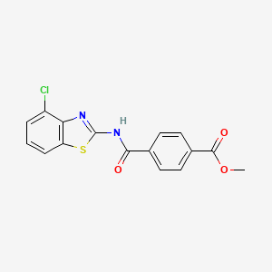 molecular formula C16H11ClN2O3S B2461054 Methyl 4-[(4-chloro-1,3-benzothiazol-2-yl)carbamoyl]benzoate CAS No. 477548-52-0