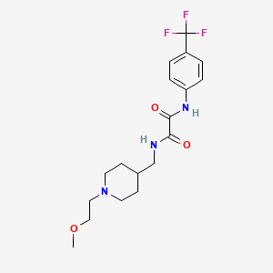 molecular formula C18H24F3N3O3 B2461055 N-{[1-(2-methoxyethyl)piperidin-4-yl]methyl}-N'-[4-(trifluoromethyl)phenyl]ethanediamide CAS No. 953137-03-6