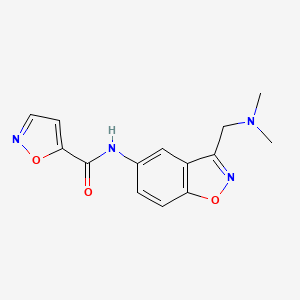 molecular formula C14H14N4O3 B2461088 N-{3-[(dimethylamino)methyl]-1,2-benzoxazol-5-yl}-1,2-oxazole-5-carboxamide CAS No. 2379978-77-3