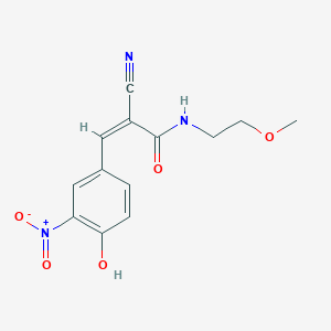 (Z)-2-Cyano-3-(4-hydroxy-3-nitrophenyl)-N-(2-methoxyethyl)prop-2-enamide