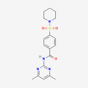 N-(4,6-dimethylpyrimidin-2-yl)-4-(piperidin-1-ylsulfonyl)benzamide