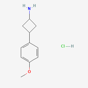 3-(4-Methoxyphenyl)cyclobutan-1-amine;hydrochloride