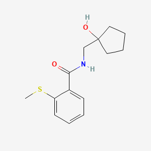 molecular formula C14H19NO2S B2461134 N-((1-hydroxycyclopentyl)methyl)-2-(methylthio)benzamide CAS No. 1234852-89-1