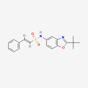 molecular formula C19H20N2O3S B2461186 (E)-N-(2-tert-butyl-1,3-benzoxazol-5-yl)-2-phenylethenesulfonamide CAS No. 1181467-23-1