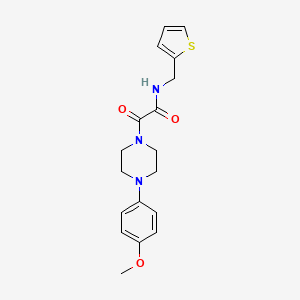 molecular formula C18H21N3O3S B2461236 2-(4-(4-methoxyphenyl)piperazin-1-yl)-2-oxo-N-(thiophen-2-ylmethyl)acetamide CAS No. 941962-82-9