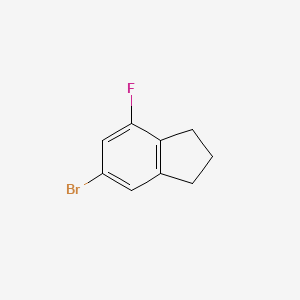 molecular formula C9H8BrF B2461242 6-bromo-4-fluoro-2,3-dihydro-1H-indene CAS No. 1400702-00-2