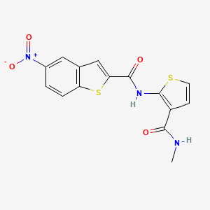 N-[3-(methylcarbamoyl)thiophen-2-yl]-5-nitro-1-benzothiophene-2-carboxamide