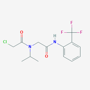 2-[(2-chloroacetyl)-propan-2-ylamino]-N-[2-(trifluoromethyl)phenyl]acetamide