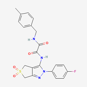 N1-(2-(4-fluorophenyl)-5,5-dioxido-4,6-dihydro-2H-thieno[3,4-c]pyrazol-3-yl)-N2-(4-methylbenzyl)oxalamide