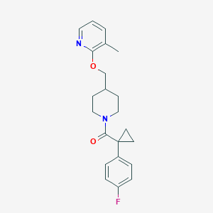 2-({1-[1-(4-Fluorophenyl)cyclopropanecarbonyl]piperidin-4-yl}methoxy)-3-methylpyridine