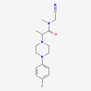 molecular formula C16H21FN4O B2461360 N-(Cyanomethyl)-2-[4-(4-fluorophenyl)piperazin-1-yl]-N-methylpropanamide CAS No. 2261178-36-1