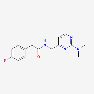 N-((2-(dimethylamino)pyrimidin-4-yl)methyl)-2-(4-fluorophenyl)acetamide