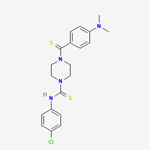 N-(4-chlorophenyl)-4-[4-(dimethylamino)benzenecarbothioyl]piperazine-1-carbothioamide