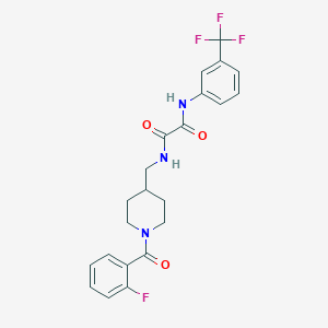 N1-((1-(2-fluorobenzoyl)piperidin-4-yl)methyl)-N2-(3-(trifluoromethyl)phenyl)oxalamide