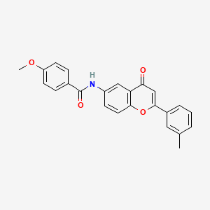 4-methoxy-N-[2-(3-methylphenyl)-4-oxo-4H-chromen-6-yl]benzamide