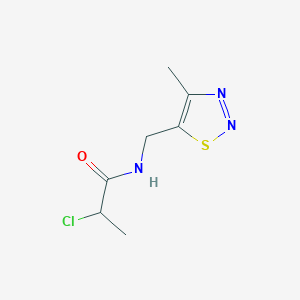 2-Chloro-N-[(4-methylthiadiazol-5-yl)methyl]propanamide