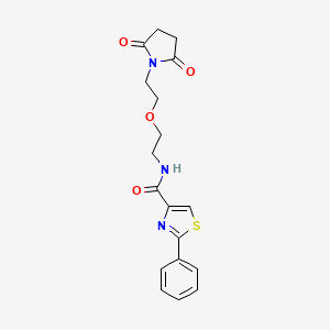 N-[2-[2-(2,5-Dioxopyrrolidin-1-yl)ethoxy]ethyl]-2-phenyl-1,3-thiazole-4-carboxamide