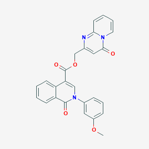 (4-oxo-4H-pyrido[1,2-a]pyrimidin-2-yl)methyl 2-(3-methoxyphenyl)-1-oxo-1,2-dihydroisoquinoline-4-carboxylate